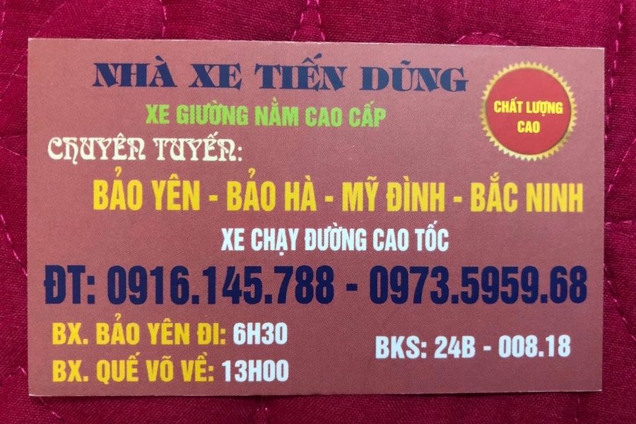 Nhà xe Tiến Dũng: Cập nhật giá, điểm dừng, số điện thoại, lộ trình và giờ chạy