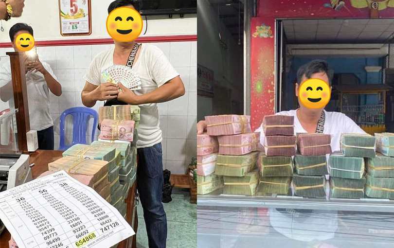 Hình ảnh người đàn ông bán 14 tờ vé số và đều trúng giải độc đắc 28 tỷ đồng?