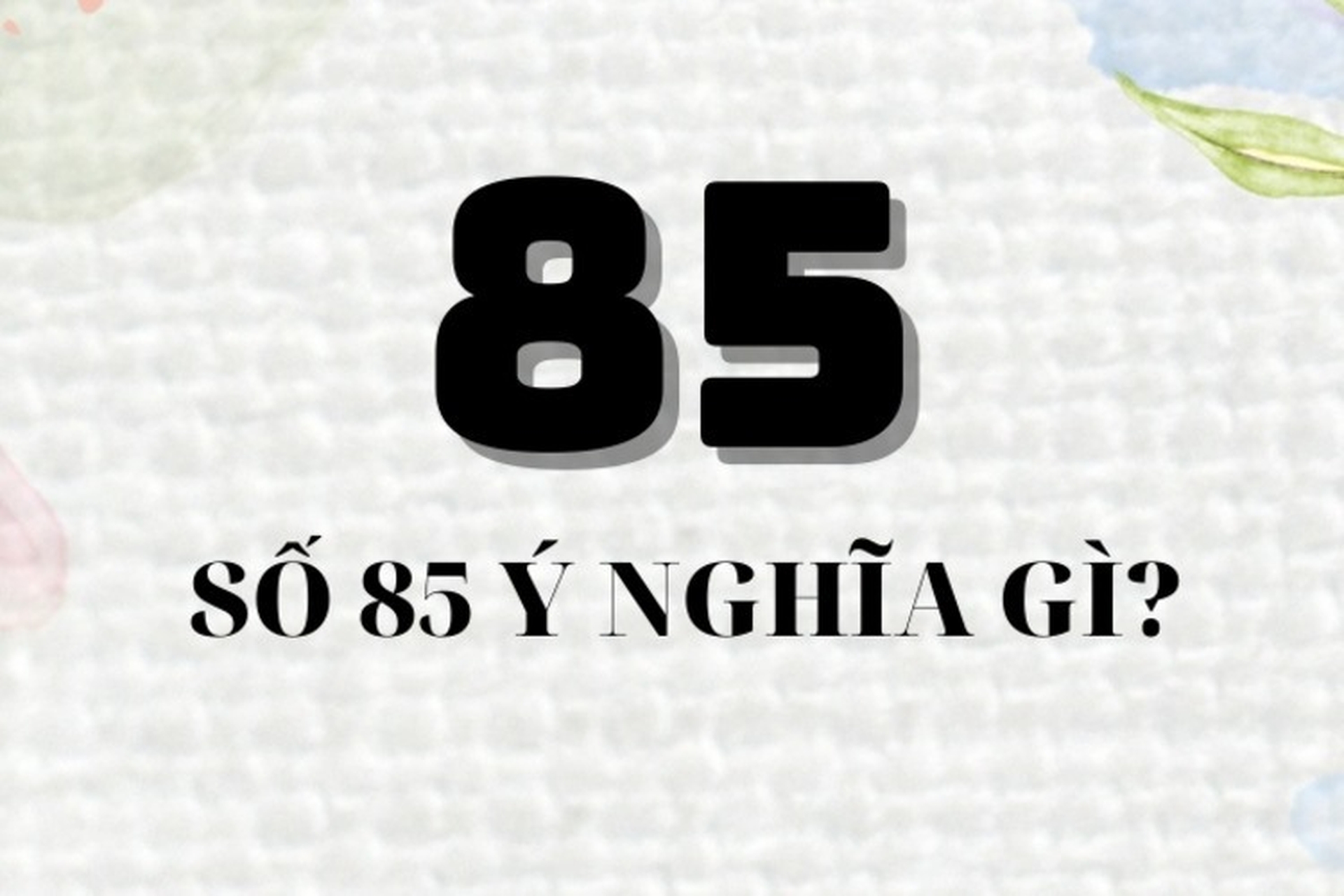 Giải mã ý nghĩa số 85 dưới góc nhìn nhân số học và phong thủy
