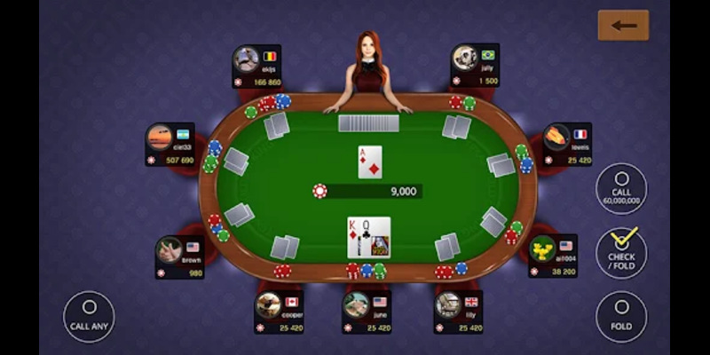 Texas Poker Rikvip Cách chơi qua các vòng
