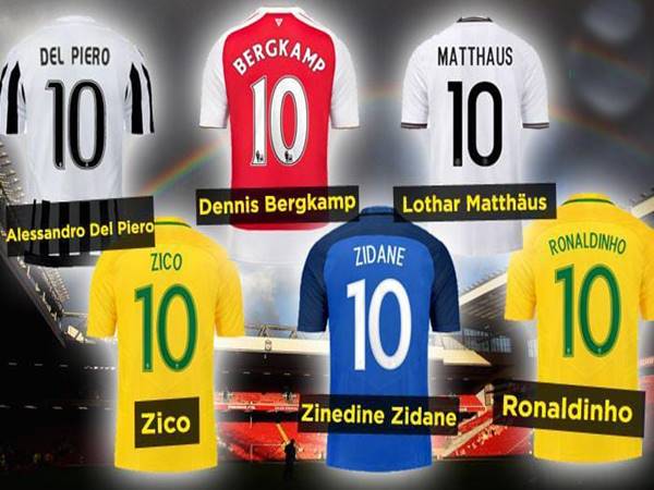 Ý nghĩa chiếc áo số 10 trong bóng đá và những ngôi sao nổi bật