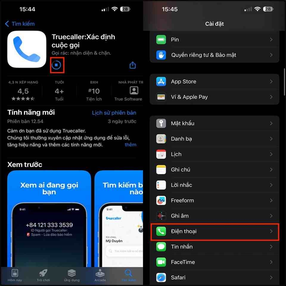 Theo dõi nhật ký cuộc gọi