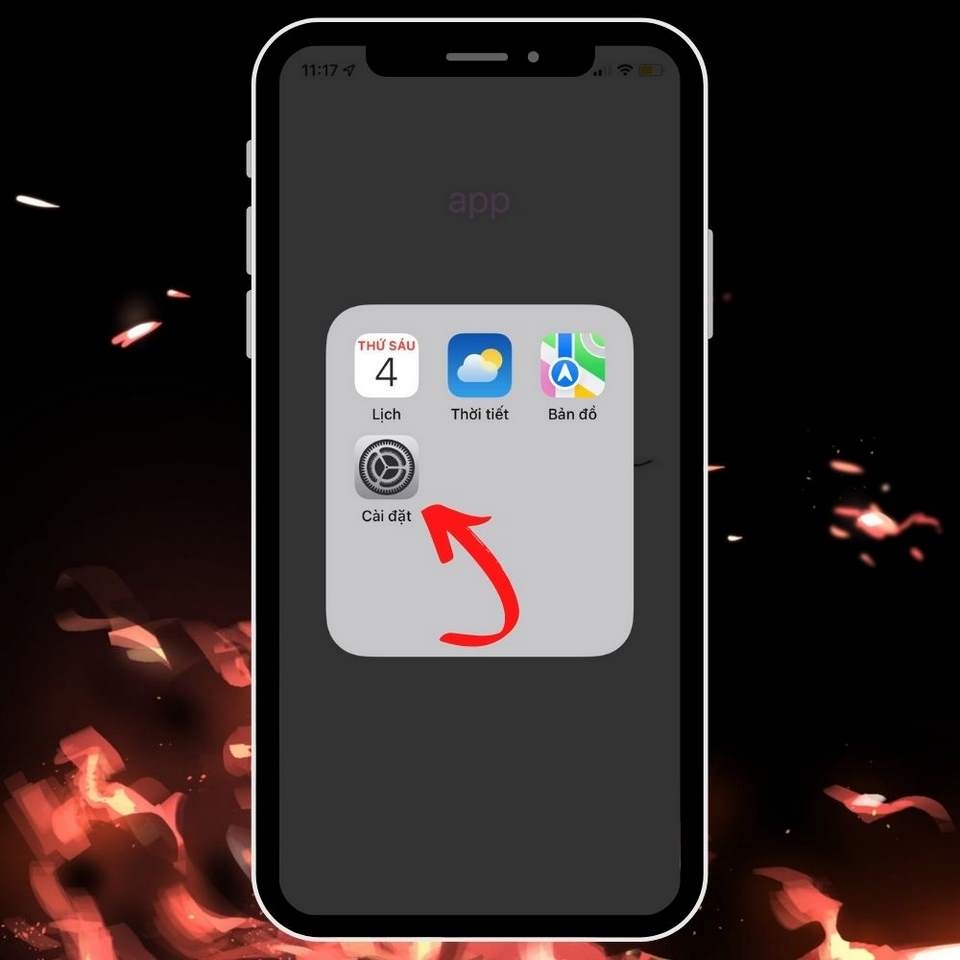 Thực hiện theo các bước truy cập cài đặt