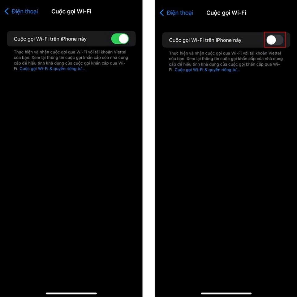 Vuốt sang thanh công cụ bên phải