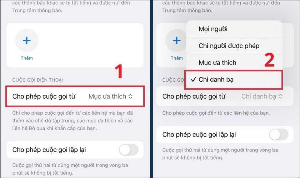 Cập nhật danh bạ cá nhân