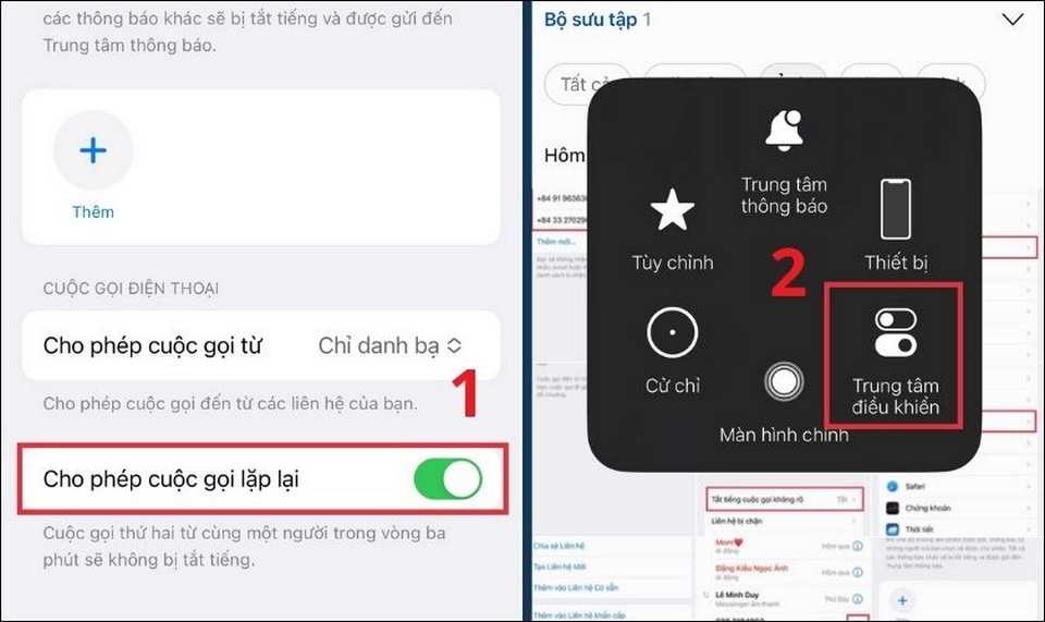 Kích hoạt một số chế độ khác