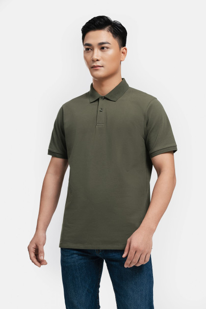 Áo thun polo nam chất liệu cotton pique của Mỹ