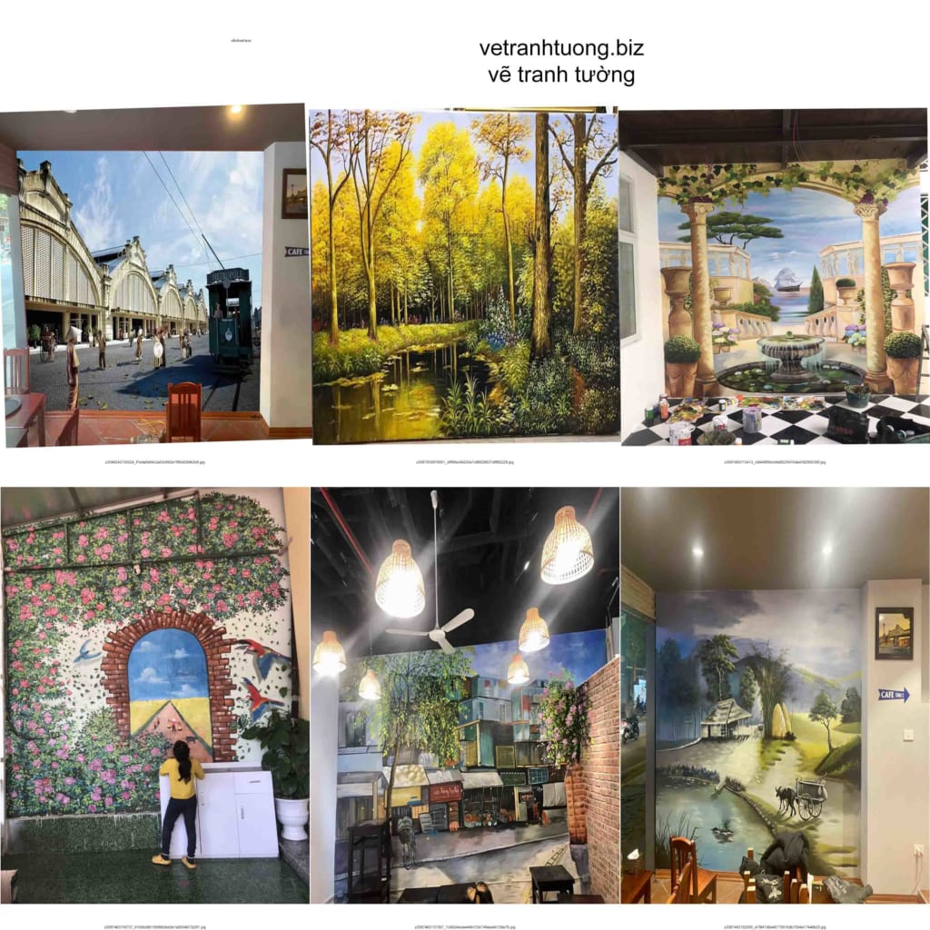  tổng hợp các mẫu tranh tường đã thi công