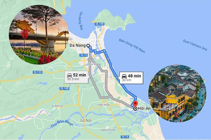 Từ Đà Nẵng đi Hội An bao nhiêu km