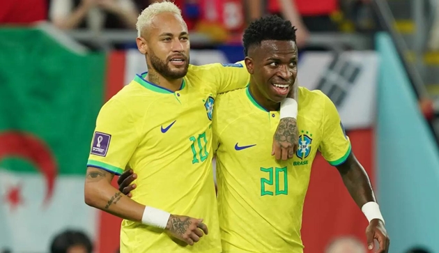 Neymar và Vinicius Junior xuất thân từ Brazil