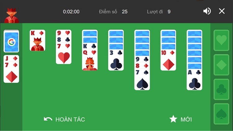 Chinh phục bài Solitaire trên Google với các bí quyết cực hay